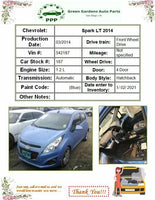 2014 - 2015 CHEVROLET SPARK Engine Motor Assembly 1.2L 59K Miles