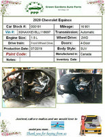 2020 CHEVROLET CHEVY EQUINOX 2018 - 2020 Rear Back Bumper Reinforcement Aluminum