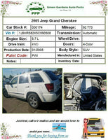 2005 - 2010 JEEP GRAND CHEROKEE Front CV Axle Shaft Passenger Right P30614081