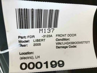 2005 JEEP LIBERTY 2002-2007 Left Driver Front Door Assembly Color Code# PXB OEM