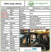 2005 JEEP LIBERTY 2002 - 2007 Rear Door Assembly Right Passenger Side Black OEM