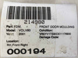 2001 VOLVO S80 80 SERIES Front Rocker Molding Panel Passenger Right RH OEM