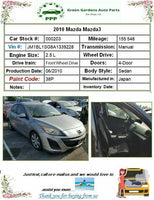 2010 - 2013 MAZDA 3I Floor Brake Stop Foot Pedal Assembly Manual Transmission