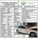 MERCEDES Benz C-CLASS Sedan 2001 - 2007 Rear Bumper Cover Assembly Exterior Used