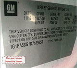 2013 CHEVROLET CRUZE Power Door Mirror Exterior Driver Left Side LH OEM