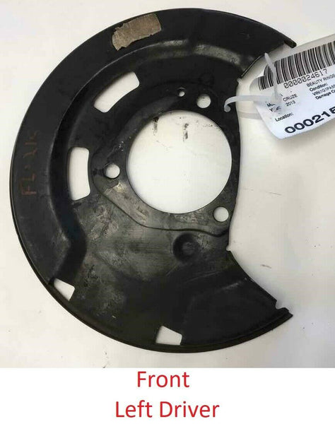 2013 CHEVROLET CRUZE Front Brake Backing Plate Dust Shield Driver Left LH