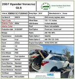 2007 - 2012 HYUNDAI VERACRUZ Rear Back Wheel Hub Bearing Driver Left LH OEM