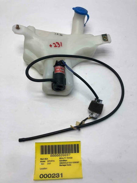 1998 - 2002 KIA SPORTAGE Rear Windshield Washer Reservoir Bottle w/ Pump & Cap