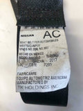 2018 NISSAN VERSA NOTE Rear Back Seat Belt Safety Seatbelt Passenger Right RH