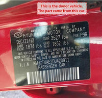 2012-2017 HYUNDAI ACCENT Used 98K Miles Front Suspension Stabilizer Sway Bar