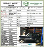 JEEP LIBERTY 2002-2007 Used Interior Rear View Mirror Manual P/N E8011681