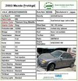 MAZDA PROTEGE 2000 - 2003 Air Condition Refrigerant Suction Line Hose Assembly