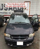 DODGE CARAVAN 2000 Front Sun Visor With Mirror Illumination Right Side