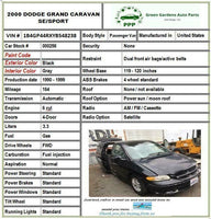 DODGE CARAVAN 2000 Front Sun Visor With Mirror Illumination Right Side