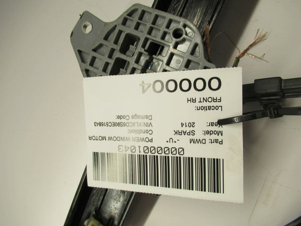 CHEVROLET CHEVY SPARK 2014 - 2015 Power Window Regulator and Motor Assembly OEM