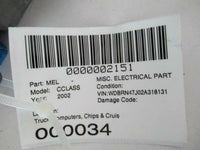 2002 MERCEDES BENZ C-CLASS C230 Engine Computer Communication Control Module ECM