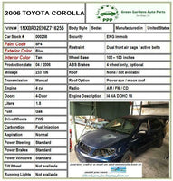 2006 TOYOTA COROLLA 2004 - 2008 Bumper Cover - Front Paint Code 8P4 M