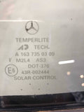 1998 - 2005 MERCEDES ML SERIES Rear Door Vent Glass Window Left Driver Side LH G