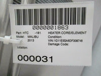 2013 - 2016 CHEVROLET CHEVY MALIBU Heater Core element Radiator Rear 33K Miles