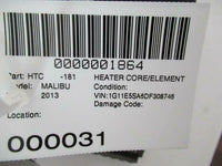2013-2016 CHEVROLET CHEVY MALIBU Heater Core element Radiator Front 33K Miles