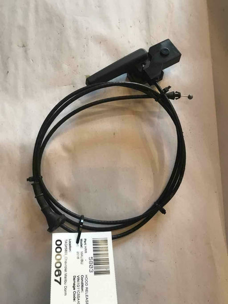 2016 CHEVROLET CHEVY MALIBU Hood Bonnet Latch Lock Release Cable With Lever OEM