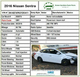 2016 NISSAN SENTRA Master Driver Window Control Switch Buttons 684PU3SG0A OEM