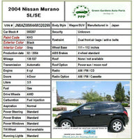 2003 - 2004 NISSAN MURANO SRS Safety Restraint System Control Module 98820CA010