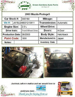 2003 MAZDA PROTEGE Engine Air Intake Hose Air Hose 2.0L 696601422 G