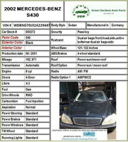 2001 - 2002 MERCEDES S-CLASS Engine Control Module ECM (Code 1705451240) Sedan