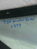1991 FORD THUNDERBIRD Quarter Panel Glass Window Black Moulding Right Side G