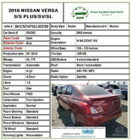 2014 - 2017 NISSAN VERSA Rear Back Head Rest Headrest Left or Right Side RH G