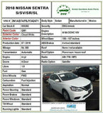 2018 NISSAN SENTRA Front Under Dash Alarm Speaker (Code 284P34AM0A) Sedan  G