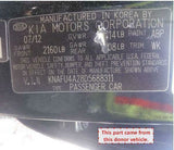 2010 - 2013 KIA FORTE Rear Electric Door Assembly Pait Code ABP Right Side RH