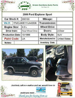 2000 FORD EXPLORER Sunroof Moon Roof Glass Window W/ Motor Assembly