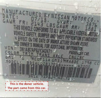 2017 - 2019 NISSAN SENTRA AC Air Conditioner Refrigerant Suction Hose G