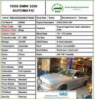 1998 BMW 528I Transmission Control Module Unit Code 1423255 G