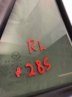 2013 MAZDA CX5 Rear Back Vent Glass Window green tint Left Side LH G