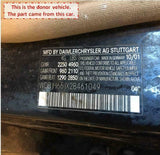 1998 2005 MERCEDES E-CLASS 210 Type E320 Engine Starter Motor RWD 211K Miles OEM