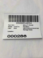 2005 DODGE CARAVAN Rear License Plate Filler Panel Moulding 04857231AE G