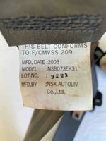2002 - 2005 HYUNDAI SONATA Rear Seat Belt Lap & Shoulder Belt Right Side RH G