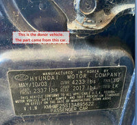 1999 - 2005 HYUNDAI SONATA Rear Back Door Latch Assembly Left Drivers Side LH G