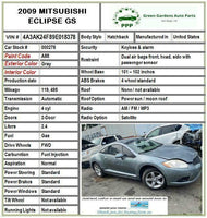 2009 MITSUBISHI ECLIPSE Hatchback Front Seat Assembly Cloth Manual Right Side RH