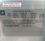 2015 2016 CHEVY CRUZ Rear Vent Window Applique Trim Molding 95991482 Left M
