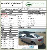 2015 CHEVROLET CRUZE Information Display Screen Information-GPS-TV G