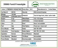 2006 FORD FREESTYLE Engine Oil Pickup Tube 3.0L A/T G