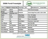 2006 FORD FREESTYLE Engine Oil Pickup Tube 3.0L A/T G