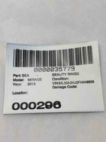2015 MITSUBISHI MIRAGE Steering Column Intermediate Steering Shaft 1.2L A/T G