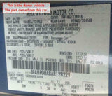 2010 - 2012 FORD FUSION Air Conditioner AC Liquid Line Hose Pipe 126K Miles M