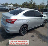 2013 - 2017 NISSAN SENTRA Rear Inside Door Handle Gray Right Side RH G