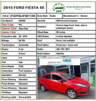 2015 FORD FIESTA Rear Back Drive Shaft 1.6L 98K Miles A/T FWD G